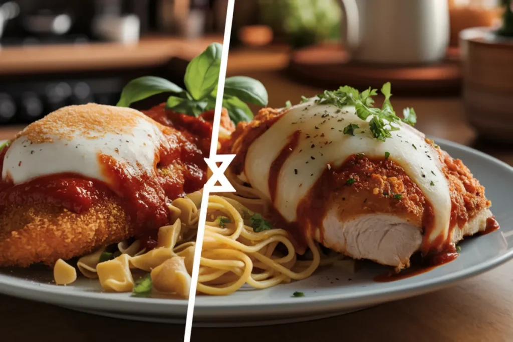 Chicken Parmigiana and Chicken Parmesan