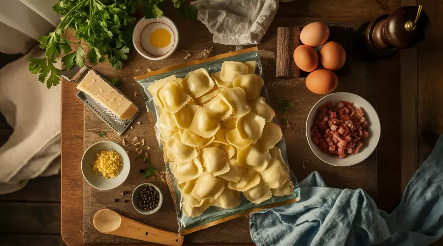 Ravioli Carbonara