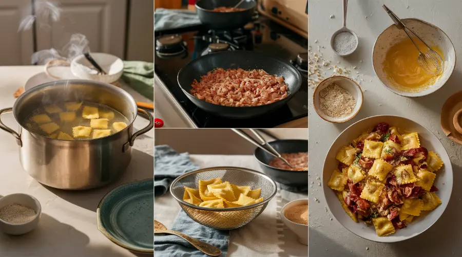 Ravioli Carbonara