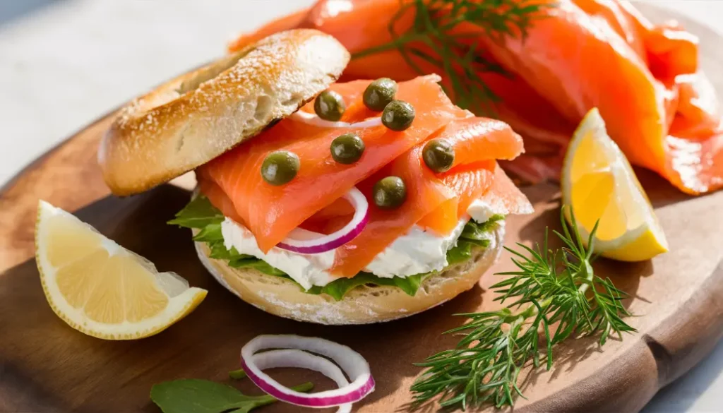 what goes good with smoked salmon