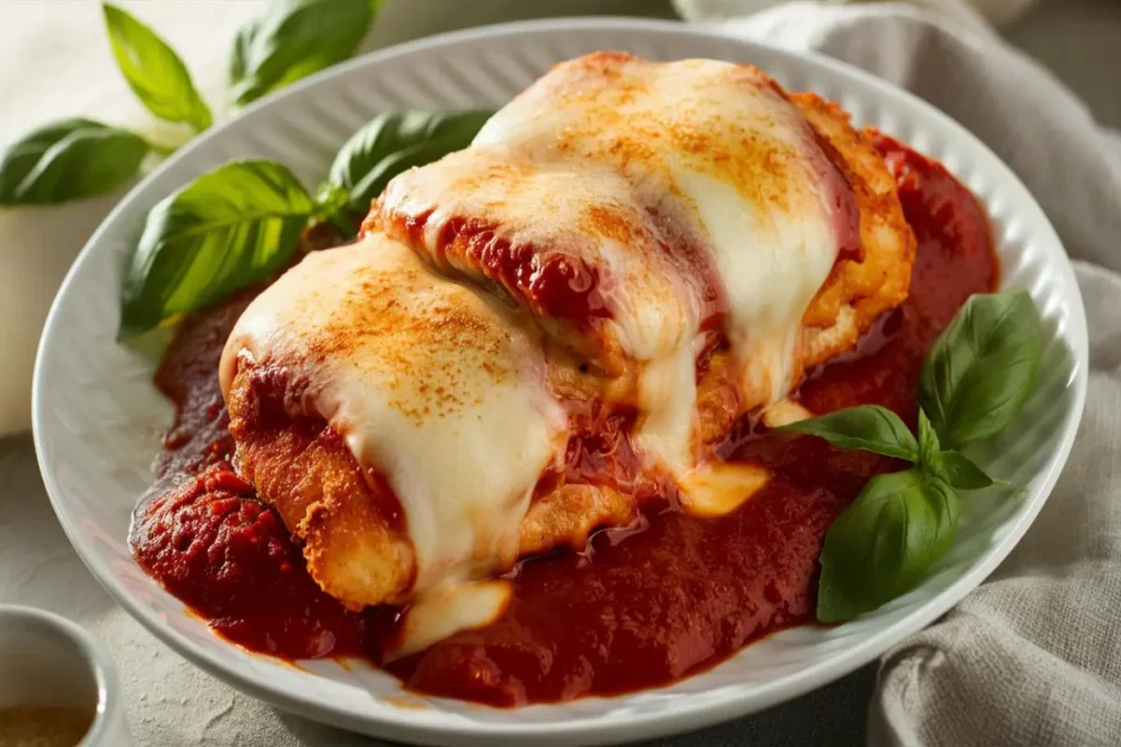 Is Chicken Parm Made With Mozzarella?